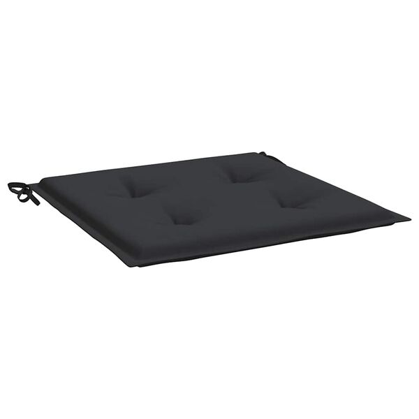 vidaXL Gartenstuhl-Kissen 2 Stk. Schwarz 50x50x3 cm Oxford-Gewebe