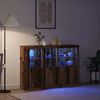 vidaXL LED-Sideboard Altholz 142,5 x 37 x 100 cm Holzwerkstoff