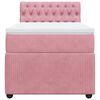 vidaXL Boxspringbett mit Matratze Rosa 90x190 cm Samt