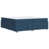 vidaXL Bettrahmen mit Matratze Blau 200 x 200 cm Stoff