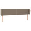 vidaXL Kopfteil mit Ohren Taupe 183x23x78/88 cm Stoff