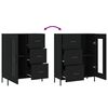 vidaXL Sideboard Schwarz 69,5x34x90 cm Holzwerkstoff