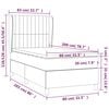vidaXL Boxspringbett mit Matratze Dunkelgrau 80x200 cm Samt
