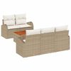 vidaXL Gartensofa-set 6 stk. Beige und Creme Poly-Rattan