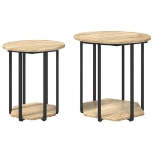 vidaXL Beistelltisch-Set 2 stk. Braun 50 x 50 x 50,5 cm