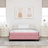 vidaXL Boxspringbett mit Matratze Rosa 140 x 220 cm Stoff
