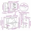 vidaXL Badezimmerm&ouml;bel-Set mit Schubladen 3 pcs Braun Eichen-Optik