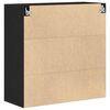 vidaXL Wandschrank Schwarz Eichen-Optik 80 x 33 x 80 cm Holzwerkstoff