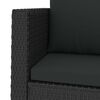 vidaXL 2-tlg. Garten-Lounge-Set mit Auflagen Poly Rattan Schwarz