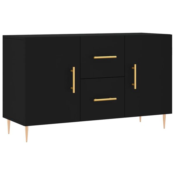 vidaXL Sideboard Schwarz 100x36x60 cm Holzwerkstoff