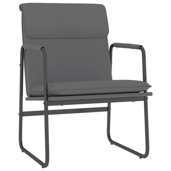 vidaXL Loungesessel Grau 55x64x80 cm Kunstleder