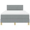 vidaXL Boxspringbett mit Matratze Hellgrau 120 x 200 cm Stoff