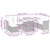 vidaXL 9-tlg. Garten-Sofagarnitur mit Kissen Schwarz Poly Rattan