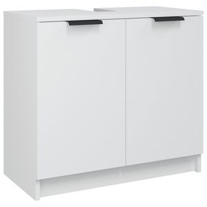 vidaXL Badschrank Wei&szlig; 64,5x33,5x59 cm Holzwerkstoff