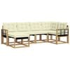 vidaXL Outdoor-Sofagarnitur 6 stk. Wei&szlig; und Creme