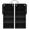 vidaXL TV-Schrank mit LED-Leuchten Schwarz 40,5x30x90 cm