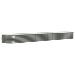 vidaXL Hochbeet Verzinkter Stahl 440x80x36 cm Grau