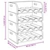 vidaXL Weinregale 4 Stk. f&uuml;r 16 Flaschen Massives Mahagoniholz