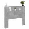 vidaXL Kopfteil Beton Grau 120 x 16,5 x 103,5 cm Holzwerkstoff