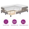 vidaXL Boxspringbett mit Matratze Taupe 180 x 200 cm Stoff