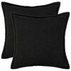 vidaXL Kissenbezug 2 pcs HOUTEN Schwarz 70 x 70 cm Boucl&eacute;