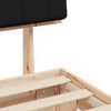 vidaXL Bettgestell mit gepolstertem Kopfteil Schwarz 90 x 190 cm