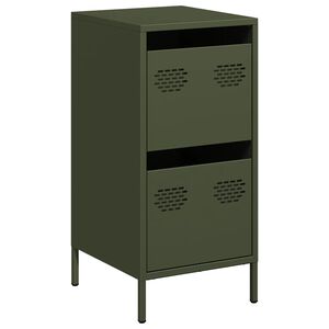 vidaXL Sideboard Olivgr&uuml;n 35x39x73,5 cm Kaltgewalzter Stahl