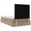 vidaXL Bett mit Stauraum und LED Cappuccino 120 x 190 cm Kunstleder