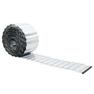 vidaxl Raseneinfassung 5 m x 20 cm Verzinkter Stahl Silber