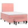 vidaXL Boxspringbett mit Matratze Rosa 120x190 cm Samt
