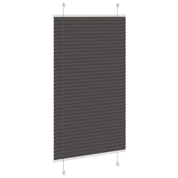 vidaXL Plissee Schwarz 70x100 cm Stoffbreite 69,4 cm Polyester