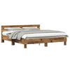 vidaXL Bettrahmen mit Kopfteil Altholz 203 x 185 x 70 cm Holzwerkstoff