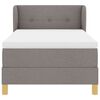 vidaXL Boxspringbett mit Matratze Taupe 100 x 200 cm Stoff