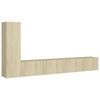 vidaXL 3-tlg. TV-Schrank-Set Sonoma-Eiche Holzwerkstoff