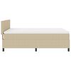 vidaXL Boxspringbett Hellgrau und Wei&szlig; 203 x 160 x 88 cm Cordstoff