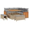 vidaXL Garten-Sofa-Set 8 pcs Beige und Hellgrau Poly-Rattan