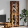 vidaXL Highboard mit Regal FLORIN Ger&auml;ucherte Eiche 60 x 35 x 182 cm