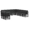 vidaXL Outdoor-Sofagarnitur Schwarz Polyester
