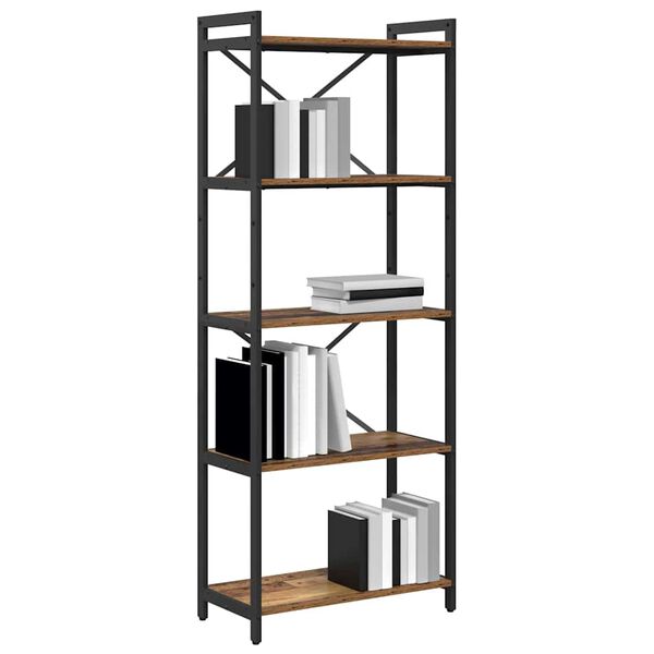 vidaXL B&uuml;cherregal Altholz 60 x 30 x 155 cm Holzwerkstoff