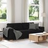 vidaXL 3-Sitzer-Sofa Schwarz 220x78x80 cm Stoff