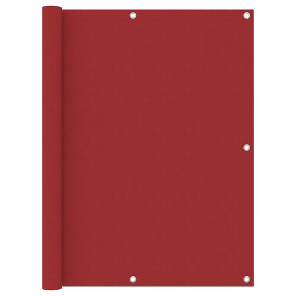 vidaXL Balkon-Sichtschutz Rot 120x500 cm Oxford-Gewebe