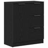 vidaXL Sideboard Schwarz Eichen-Optik 120 x 30 x 70 cm Holzwerkstoff