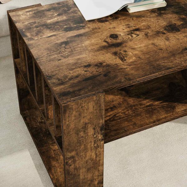vidaXL Couchtisch Ger&auml;ucherte Eiche 92 x 49,5 x 45 cm Holzwerkstoff