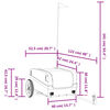 vidaXL Fahrradanhänger Schwarz und Gelb 30 kg Eisen