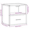 vidaXL Wand-Nachttische 2 Stk. Grau Sonoma 40x31x39,5 cm