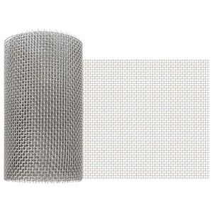 vidaXL Mesh Bildschirm 20 x 500 cm 6 Mesh Edelstahl 201 Silber