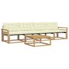 vidaXL Outdoor-Sofagarnitur 5 stk. Wei&szlig; und Creme