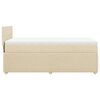 vidaXL Boxspringbett mit Matratze Creme 80x200 cm Stoff