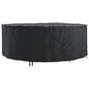 vidaXL M&ouml;belbezug 244 x 244 x 105 cm 210D Oxford Stoff Rund Schwarz
