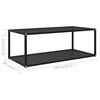 vidaXL Couchtisch Schwarz 100x50x35 cm Hartglas